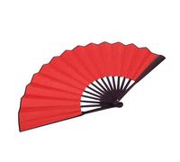 HERCHR Ventilador Plegable Chino, Abanicos De Mano Rojos Para Mujer, Chinese Tai Chi Abanico, Abanicos Plegables De Tela Para Hombres Y Mujeres, Actuaciones, Bailes, Decoraciones, Festivales, Regalo
