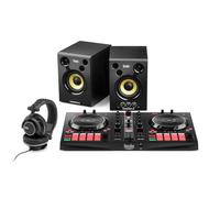 Hercules DJ Essentials Kit - Pack Completo para DJ (Incluye Controladora Inpulse 200, Monitores DJMonitor 32, Auriculares HDP DJ45 y Software con Tutoriales) Negro