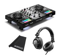 Hercules DJControl Inpulse 500 - Controlador USB para DJ (2 cubiertas, incluye auriculares DJ45 y gamuza de microfibra)