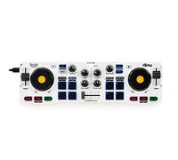 Hercules DJControl Mix - Controladora DJ Bluetooth de 2 pistas para móviles | Controlador DJ Bluetooth ultracompacto para smartphones con jog wheels táctiles, 4 pads de performance, app djay