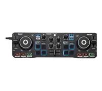 Hercules DJControl Starlight - Controladora DJ USB portatil de 2 pistas y 8 Pads, software Serato DJ Lite, para PC y MAC
