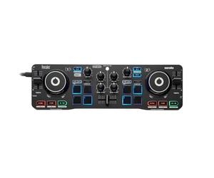 Hercules DJControl Starlight - Controladora DJ USB portatil de 2 pistas y 8 Pads, software Serato DJ Lite, para PC y MAC