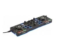 Hercules DJControl Starlight Mesa de mezclas con opción de realizar scratch conectando un CDJ 2 canales Negro