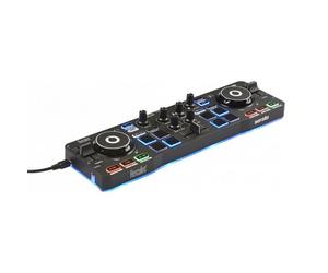 Hercules DJControl Starlight Mesa de mezclas con opción de realizar scratch conectando un CDJ 2 canales Negro