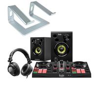 Hercules DJLearning Kit DJ-Set MKII + keepdrum - Soporte para ordenador portátil, color plateado