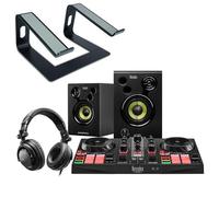 Hercules DJLearning Kit DJ-Set MKII + keepdrum soporte para ordenador portátil Negro