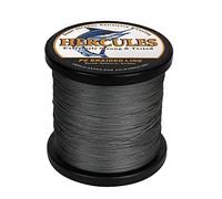HERCULES Línea de Pesca Trenzada 12 hebras, 100-2000 m Hilo de Pescar Trenzado, 10 lb-420 LB, líneas de PE de Prueba para Agua Dulce y Salada - Gris, 80 Libras, 300m