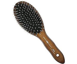 HERCULES SÄGEMANN - 9045 Paddle Brush | Cepillo de pelo natural | Cepillo de cerdas de jabalí con cerdas de poliamida | Cepillo de cuidado para pelo largo | Madera oscura