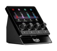Hercules Stream 100 - Controladora de Audio para Streaming y Gaming (Mezclador USB con Pantalla LCD, Control de Apps Independiente, 4 Codificadores, Solo PC Windows) Negro