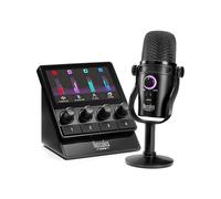 Hercules Stream Starter Kit - Kit de audio para streaming con controlador Stream 100, micrófono USB HUD-600 y 3 meses de Voicemod Pro