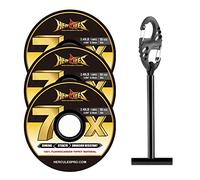HERCULES Tippet de pesca con mosca 3 unidades con soporte para mosca, 7 x 2.5 libras - 55 yardas, fluorocarbono