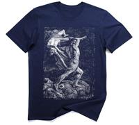 Hércules y Licas Gráfico Leyenda Antigua Pavel Sorokin Camisa (2XL, Azul Marino)