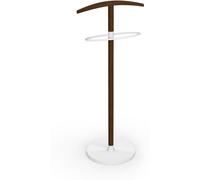 Herdasa Galán de noche de madera de haya y metal wengué y blanco 109x46x34 cm