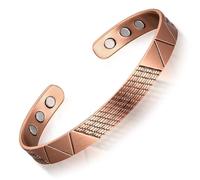 Herdear Pulsera Magnética de Cobre con 8 Potentes Imanes, 1 Pieza,Antiguo