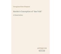 Herder's Conception of "das Volk": A Dissertation