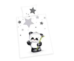 Herding 2485201063 - Juego de Cama de algodón (Funda de Almohada de 40 x 60 cm, Funda nórdica de 100 x 135 cm), diseño de Jana Panda