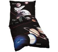 Herding 445180050 - Juego de Funda nórdica Infantil de linón, diseño de Sistema Solar (80 x 80 cm + 135 x 200 cm)