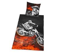 Herding 4859214050 - Juego de Cama con Estampado Motocross Microfibra 200 x 135 cm, Multicolor
