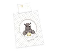 Herding Baby Best Jana Nashorn - Juego de Ropa de Cama para niños pequeños, Funda de edredón Reversible de 100 x 135 cm, Funda de Almohada de 40 x 60 cm, algodón/Renforcé