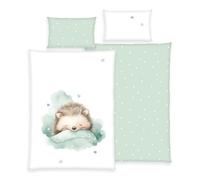 Herding Babybest - Juego de Cama pequeño Erizo, Funda de Almohada de 40 x 60 cm Aprox., Funda nórdica de 100 x 135 cm, con Cremallera y Cierre de Hotel, 100% algodón/Renforcé