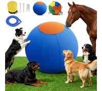 Herding Ball for Dogs 18'', Dog Herding Ball Large with Reinforced Handle Cover & Pump, Bite-Resistant PVC Exercise Toy for Border Collie, Australian Shepherd & Large Breed Outdoor Training (B,Small)