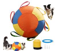 Herding Balls for Dogs, Calming Jumbo Ball for Dogs, 10 18 22 Inch Giant Inflatable Dog Ball with Reinforced Handles Cover & Pump, Durable Tear Resistant Toy for Training Exercise Play (55 cm/21.65in)
