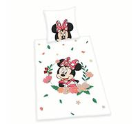 Herding Disney Minnie Mouse - Juego de Ropa de Cama, Funda de Almohada de 80 x 80 cm, Funda nórdica de 135 x 200 cm, Cierre de botón, 100% algodón/Franela, Multicolor