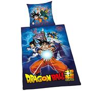 Herding Dragonball Super Juego de Ropa de Cama, Funda nórdica de 135 x 200 cm, Funda de Almohada de 80 x 80 cm, algodón/Renforcé