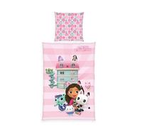 Herding Gabby's Dollhouse - Juego de Cama (Funda nórdica de 135 x 200 cm y Funda de Almohada de 80 x 80 cm, con Cremallera, 100% algodón)