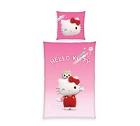 Herding Hello Kitty - Juego de Cama (Funda nórdica de 135 x 200 cm Aprox., Funda nórdica de 135 x 200 cm, Cierre de Cremallera, 100% algodón)