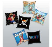 Herding Juego de 3 Cojines con diseño de One Piece, cojín para Decorar y acurrucarse, 40 x 40 cm, 100% poliéster
