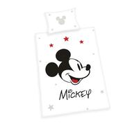 Herding Juego de Cama de Mickey Mouse Disney, Funda de Almohada de 40 x 60 cm, Reversible, Funda nórdica de 100 x 135 cm, con Cremallera, 100% algodón