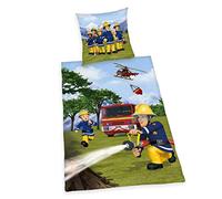 Herding Fireman Sam Juego de Cama, algodón, Multicolor, 80 x 80 cm, 135 x 200 cm