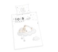 Herding Juego de Ropa de Cama para niños, diseño Reversible de Oso Durmiente, Funda de edredón de 100 x 135 cm, Funda de Almohada de 40 x 60 cm, algodón/Renforcé