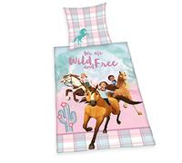 Herding Juego de sábanas de algodón, Multicolor, 80 x 80 cm, 135 x 200 cm