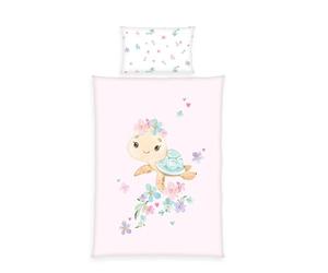 Herding Klaus GmbH - Juego de Funda nórdica de 100 x 135 cm con Cremallera Lisa, 100% algodón, diseño de Tortuga