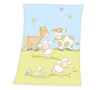 Herding Manta De Bebé Suave 75 x 100 Cm Con Animales De Granja
