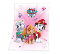 Herding Paw Patrol - Manta para acurrucarse, 130 x 160 cm, poliéster Suave, Color Rosa