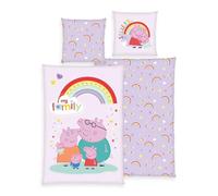 Herding Peppa Pig - Juego de Funda de edredón y Funda de Almohada (135 x 200 cm, 100% algodón/Franela)