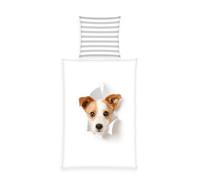 Herding - Ropa de Cama con Funda de Almohada (80 x 80 cm, Funda nórdica de 135 x 200 cm, con Cremallera Suave, 100% algodón)