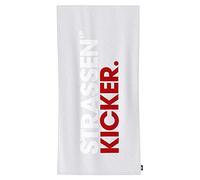Herding STRASSENKICKER Toalla de baño con Texto Impreso, Aprox. 75 x 150 cm, 100% algodón con Acabado en Velur, Etiqueta de Marca, certificación Made IN Green, Color Gris