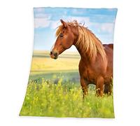 Herding Young Collection - Manta de Forro Polar, diseño de Caballo, 130 x 160 cm, poliéster