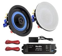 Herdio 4 "Techo Altavoz montado en la Pared Altavoz Compatible con Bluetooth baño Impermeable Dormitorio de Cocina