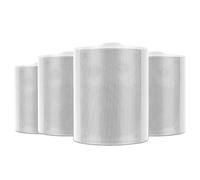 Herdio 4 Uds 5,25 ''600W altavoces pasivos para interiores y exteriores altavoces de montaje en pared impermeables con cable con volumen fuerte perfecto para Patio 4pcs white