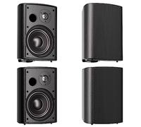 Herdio 6,5 Pulgadas Altavoces para el Exterior 800W Altavoces Interiores Impermeables Exterior de Altavoces estereofónicos Patio de Pared, Potente bajo, Todo Clima (4 Negros)