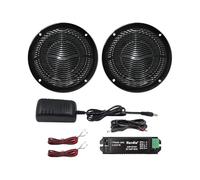 Herdio - Altavoces coaxiales de 6,5 Pulgadas, 2 vías, 120 W, Pico, para Barco Marino, Uso en Coche, ATV, UTV, Techo, par, Negro