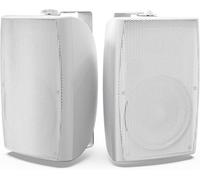 Herdio Altavoces Exteriores 8 Pulgadas 600W, Graves Potentes y Cable Impermeable, Montaje en Pared para Espacios amplios: Áreas comerciales, Patios espaciosos, auditorio (Blanco)