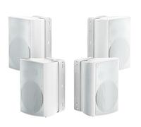 Herdio Altavoces para el Exterior de 6,5 Pulgadas Altavoces al Aire Libre de 800w, con Amplificador estéreo Bluetooth, Muy Adecuado para el jardín de Terrazas al Aire Libre Veranda(4 Blanco)