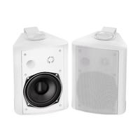 Herdio Altavoz Exterior de 5 Pulgadas con un Potente Sistema montado en la Pared Compatible con Bluetooth(Blanco)