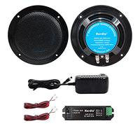 Herdio Kit de Altavoces de Techo con Bluetooth, Amplificador Impermeable, Altavoz de Techo, para Cuarto de baño, Cocina, hogar, Exterior